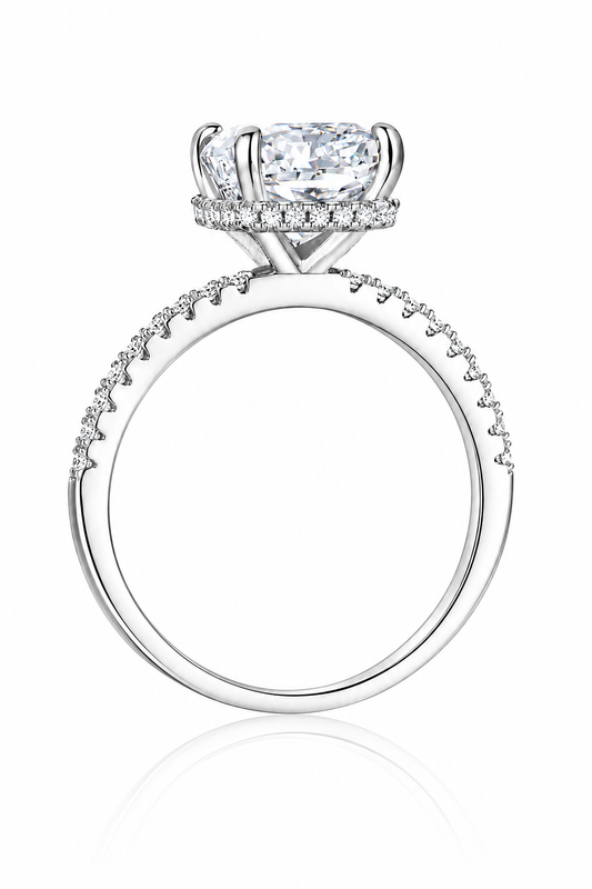 Isabèlle Célestial S925 Silver Crushed Ice Radiant Cut Ring