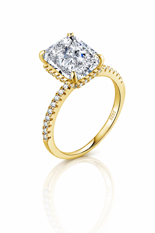Isabèlle Célestial 14k Gold Crushed Ice Radiant Cut Ring