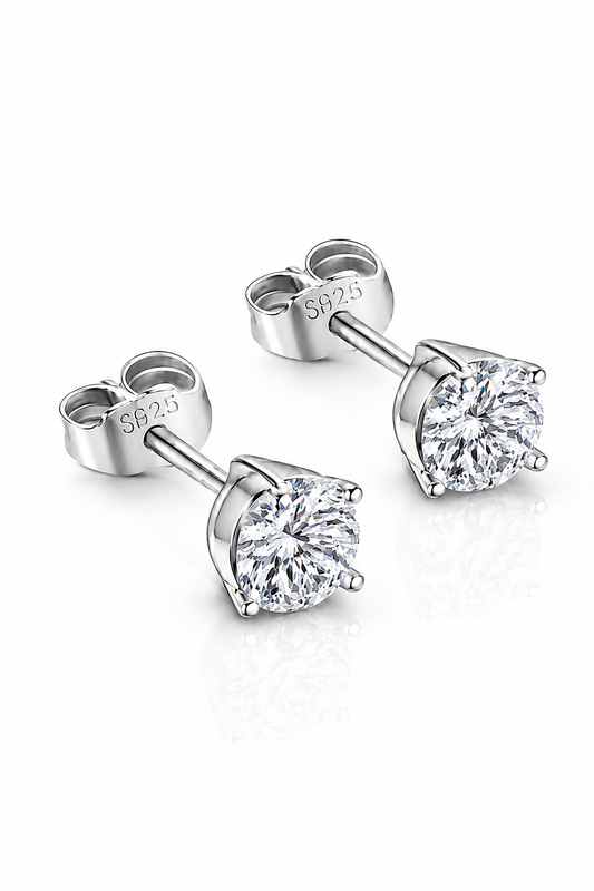 Odéssa S925 Silver Round Earrings