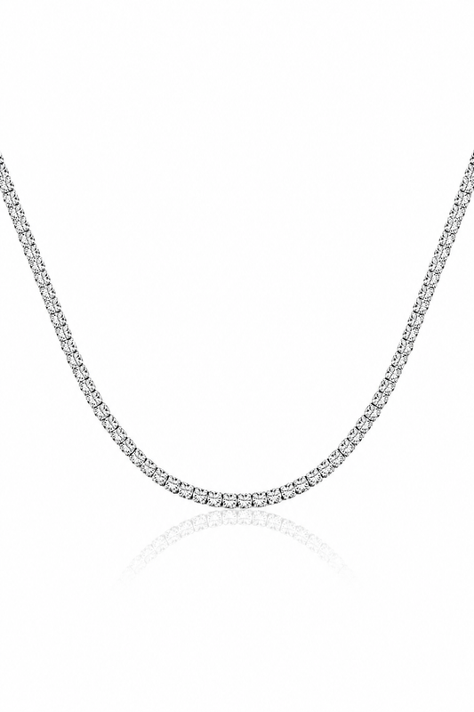 Héra S925 Silver Crushed Ice Tennis Necklace