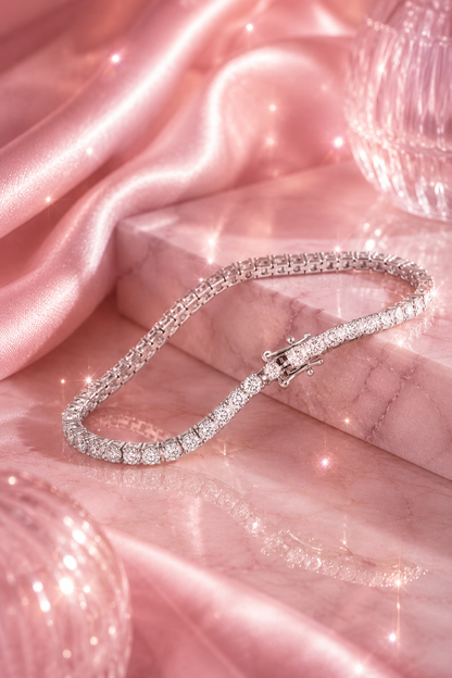 Héra S925 Silver Crushed Ice Tennis Bracelet