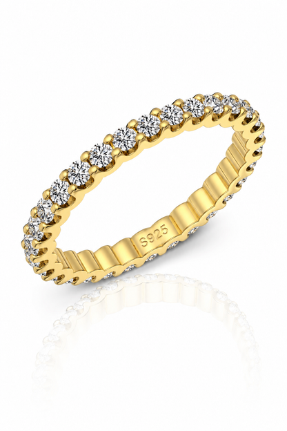 Hèra 14k Gold Crushed Ice Eternity Ring