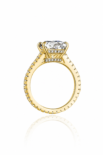 Odessa 14k Gold Hidden Halo Oval Ring