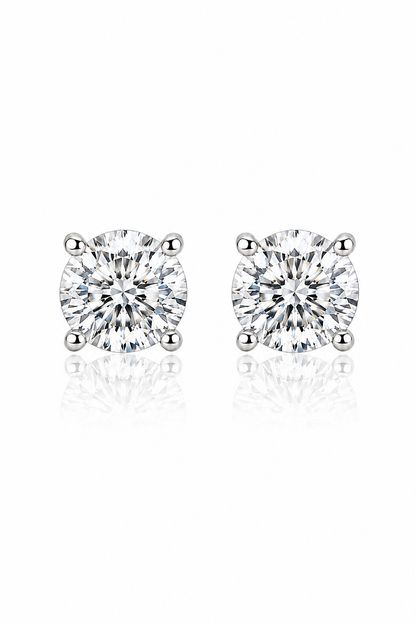 Odéssa S925 Silver Round Earrings