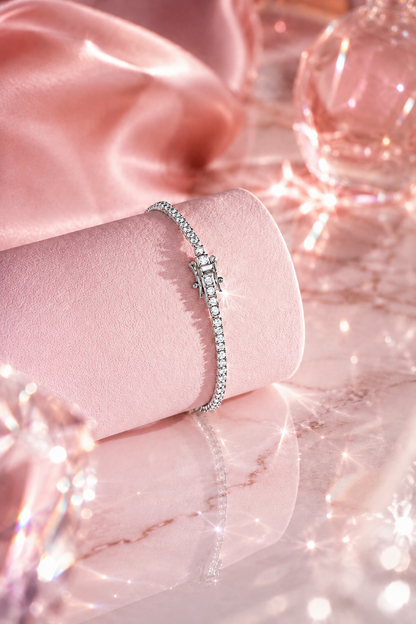 Héra S925 Silver Crushed Ice Tennis Bracelet