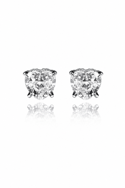Aurélia S925 Sterling Silver Heart Earrings