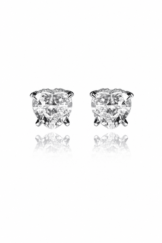 Aurélia S925 Sterling Silver Heart Earrings
