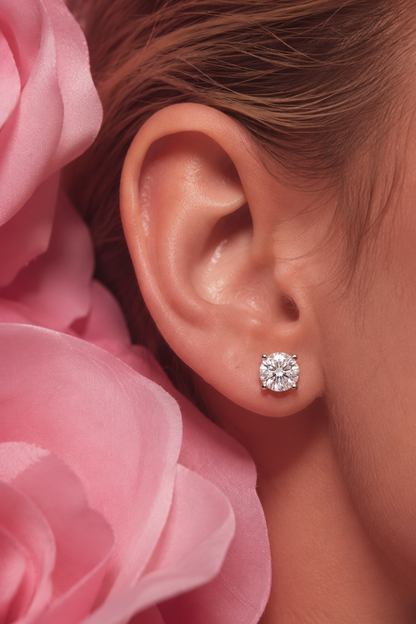 Odéssa S925 Silver Round Earrings