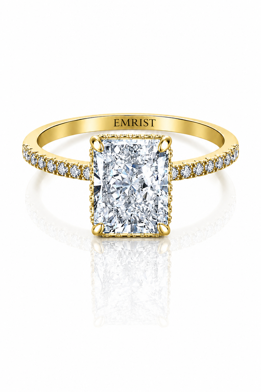 Isabèlle Célestial 14k Gold Crushed Ice Radiant Cut Ring