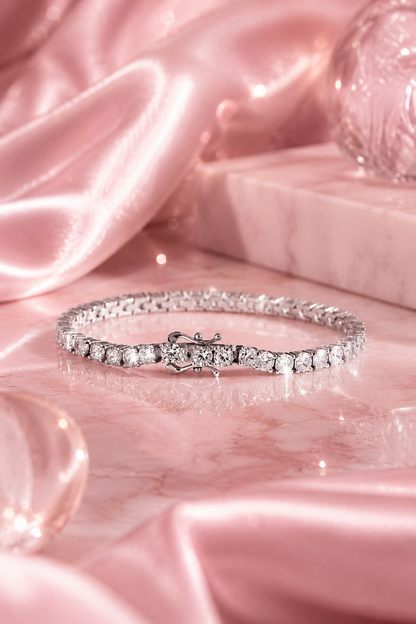 Héra S925 Silver Crushed Ice Tennis Bracelet