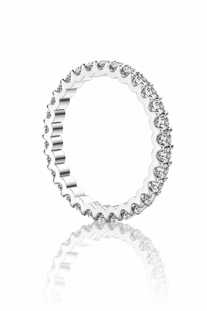 Hèra S925 Silver Crushed Ice Eternity Ring