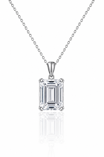 Odéssa S925 Silver Emerald Cut Necklace