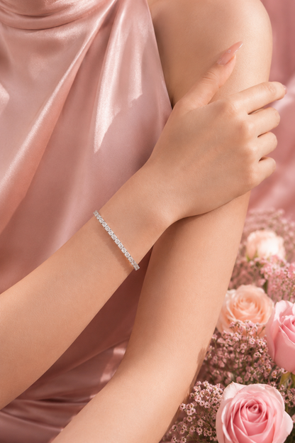 Héra S925 Silver Crushed Ice Tennis Bracelet