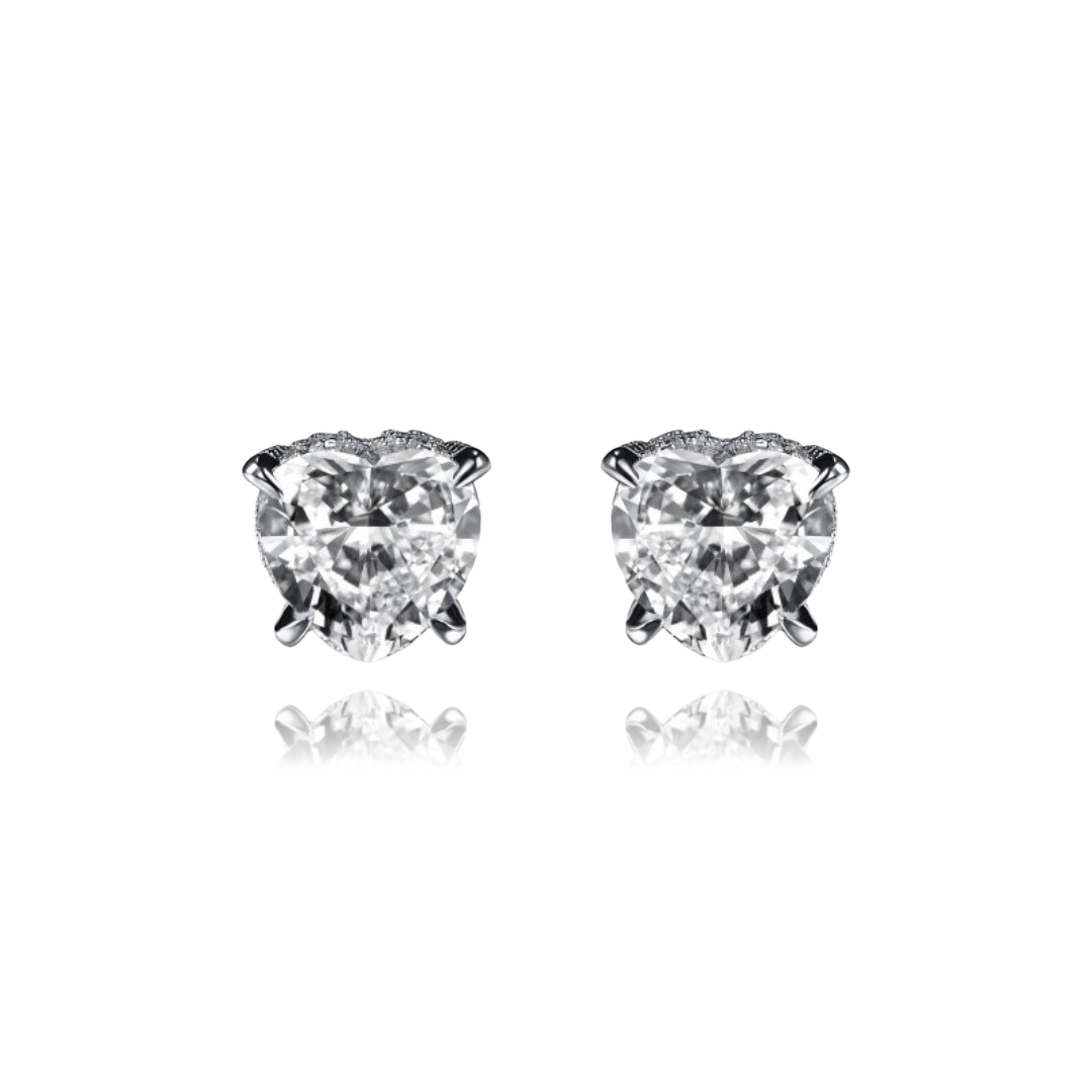 Aurélia 925 Sterling Silver Heart Earrings