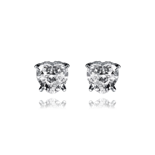 Aurélia 925 Sterling Silver Heart Earrings