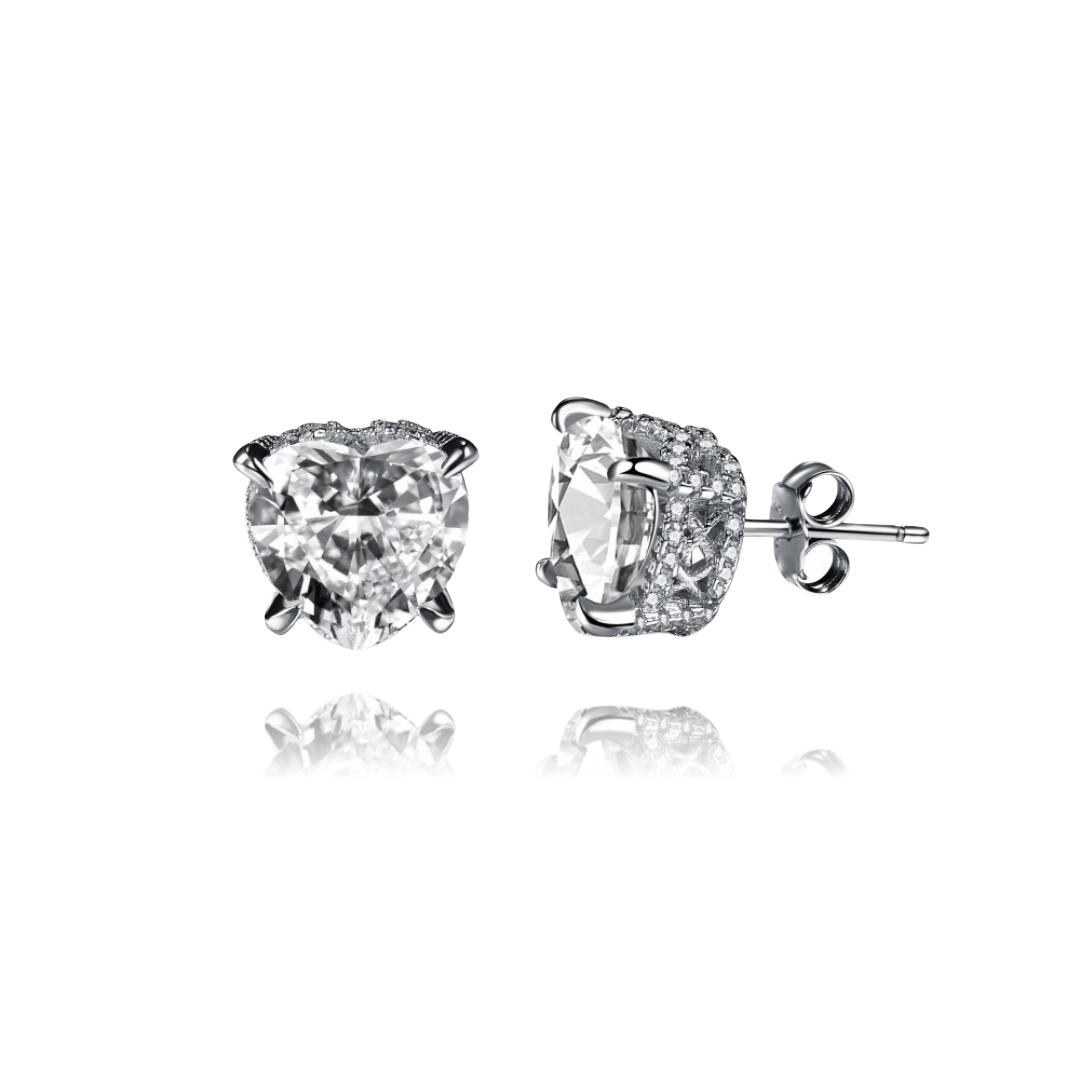 Aurélia 925 Sterling Silver Heart Earrings
