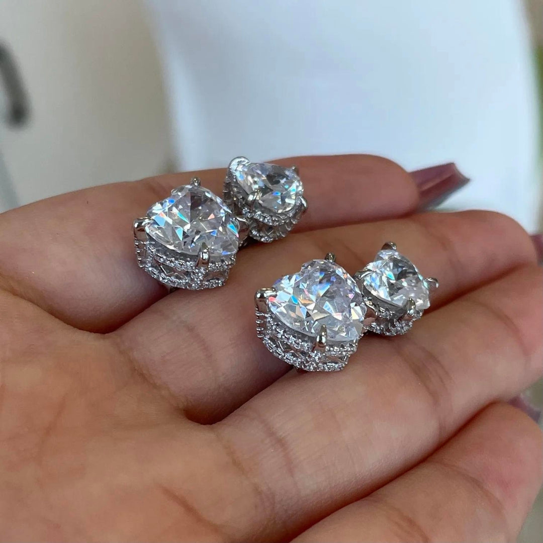 Aurélia 925 Sterling Silver Heart Earrings