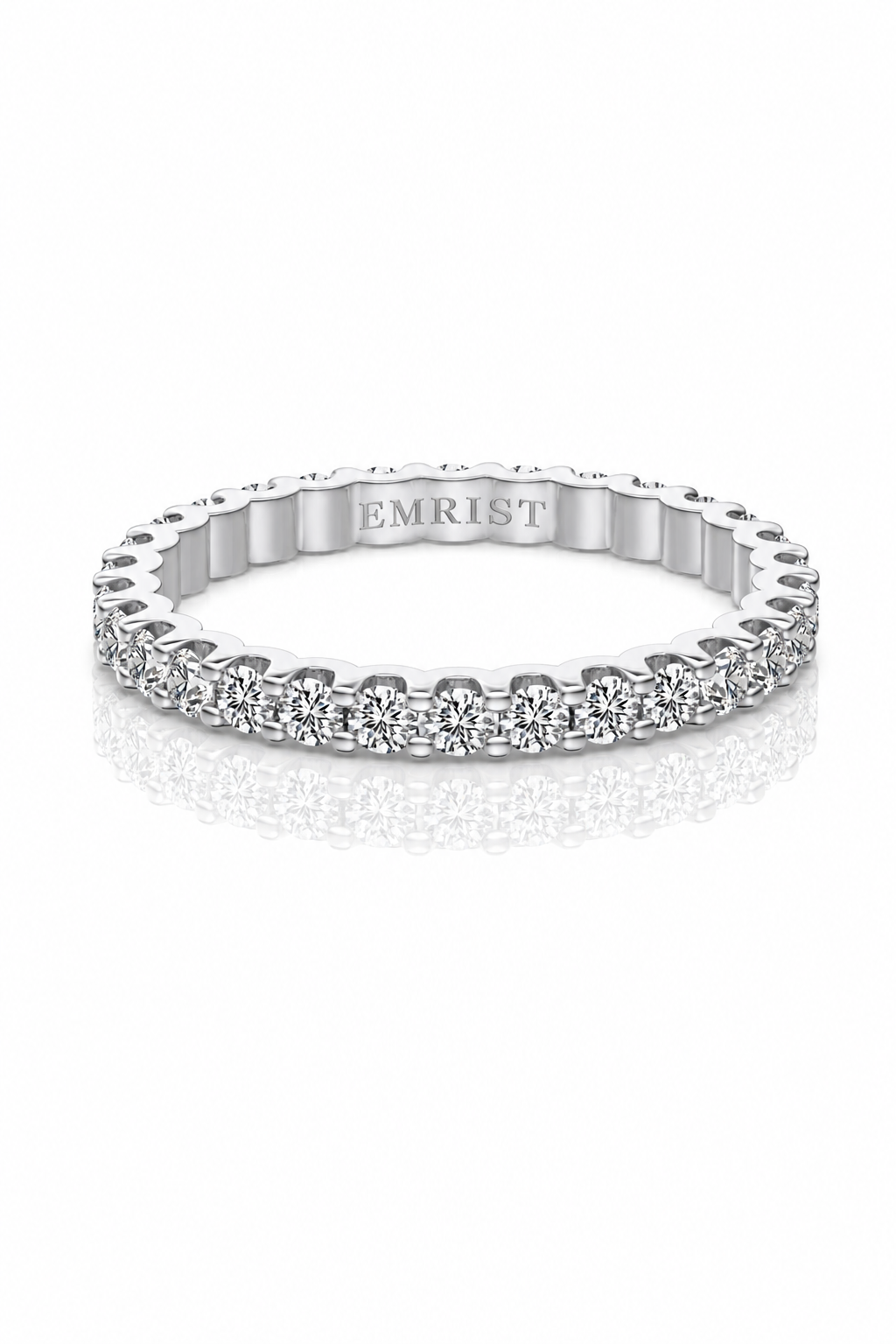 Hèra S925 Silver Crushed Ice Eternity Ring