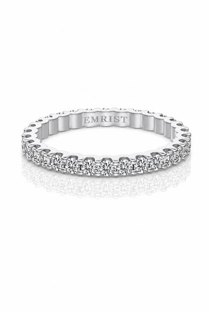 Hèra S925 Silver Crushed Ice Eternity Ring