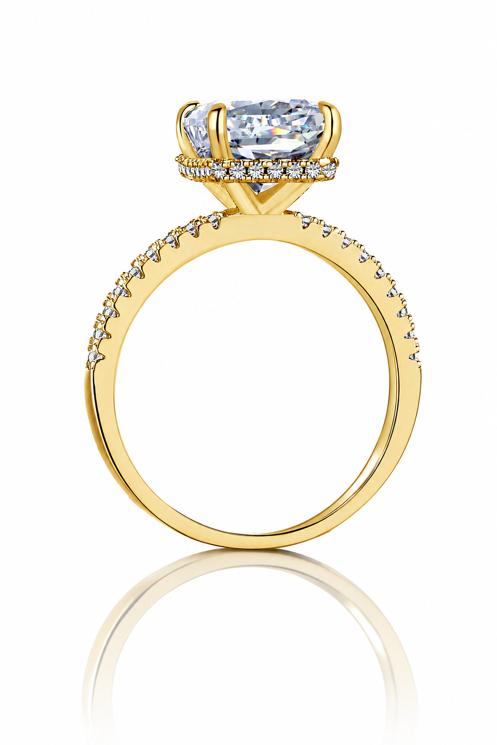 Isabèlle Célestial 14k Gold Crushed Ice Radiant Cut Ring
