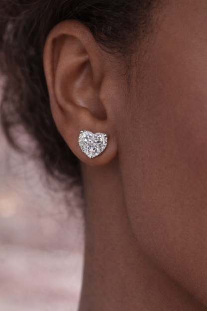 Aurélia 925 Sterling Silver Heart Earrings