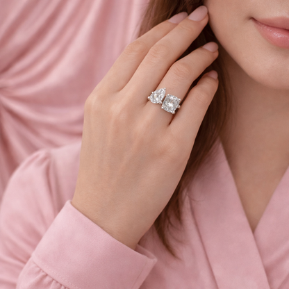 Celestíal Crushed Ice Two Stone Ring