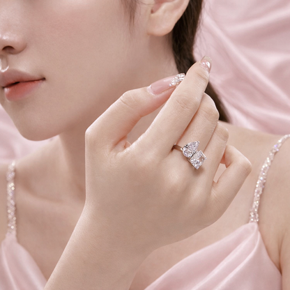 Celestíal Crushed Ice Two Stone Ring