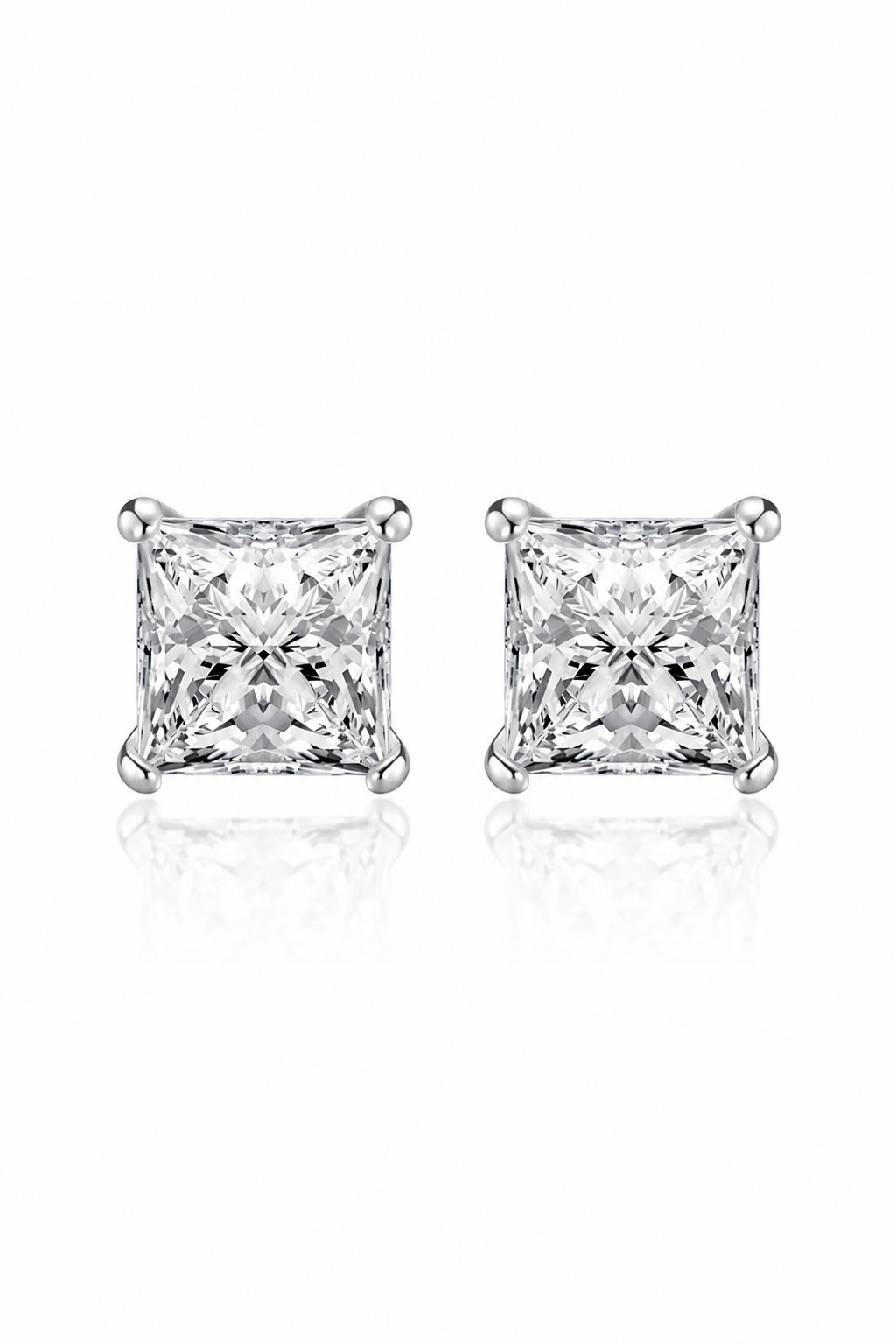 Héra S925 Silver Crushed Ice Square Earrings