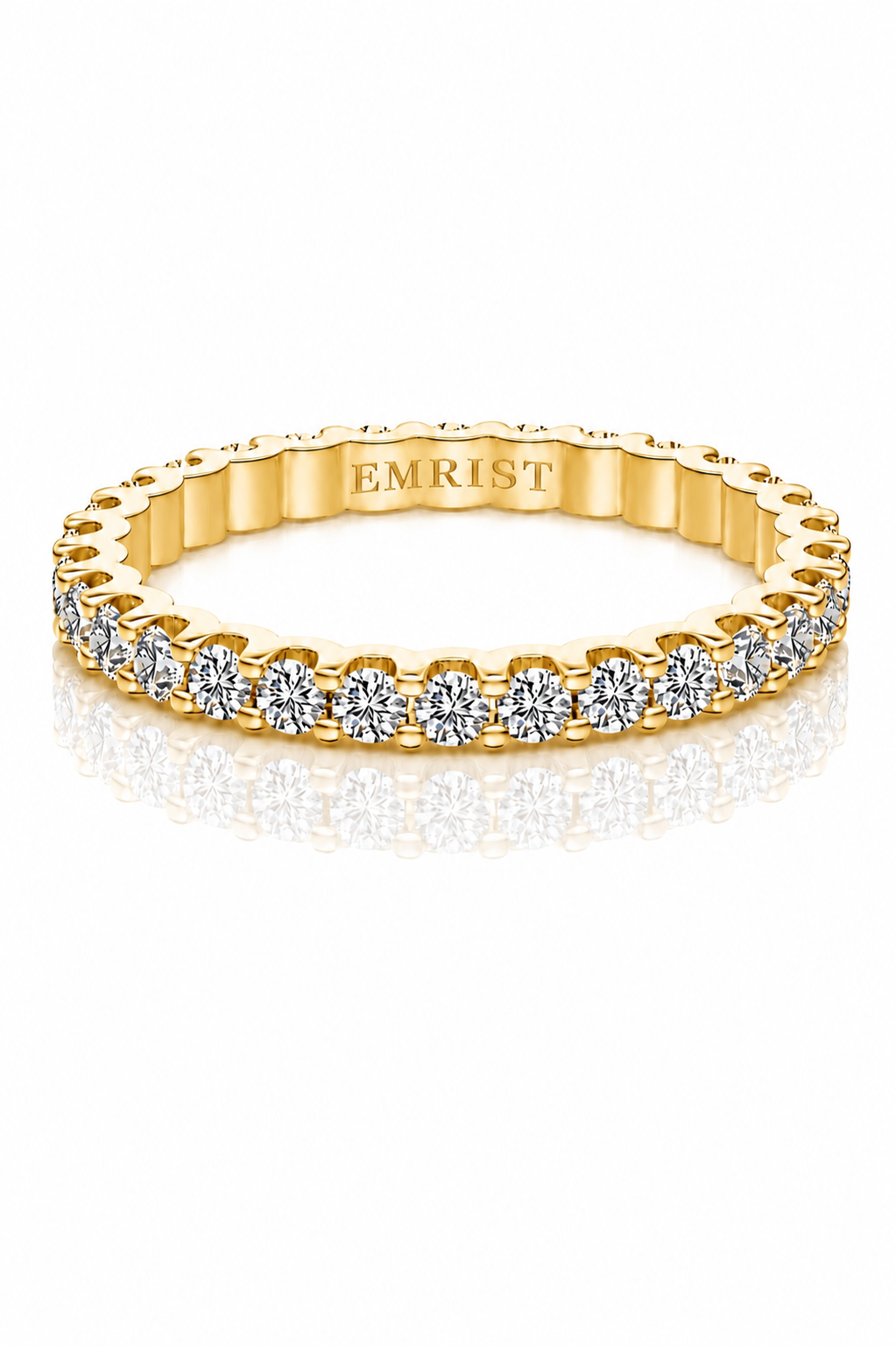Hèra 14k Gold Crushed Ice Eternity Ring