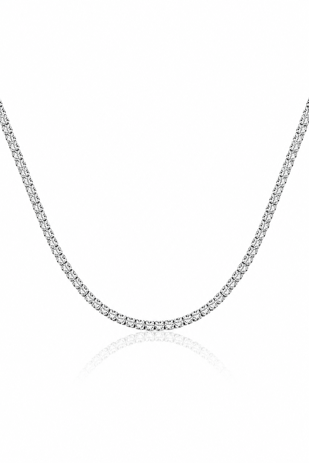 Héra S925 Silver Crushed Ice Tennis Necklace