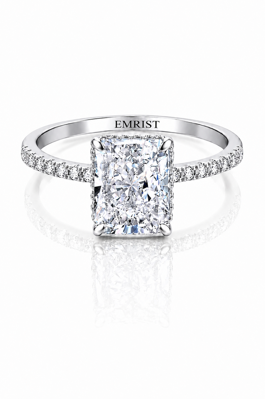 Isabèlle Célestial S925 Silver Crushed Ice Radiant Cut Ring