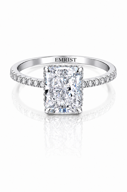 Isabèlle Célestial S925 Silver Crushed Ice Radiant Cut Ring