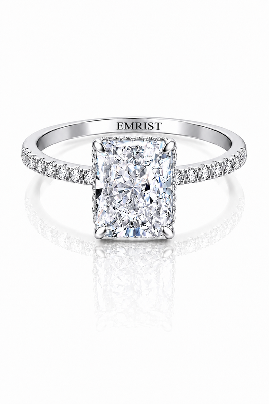 Isabèlle Célestial S925 Silver Crushed Ice Radiant Cut Ring