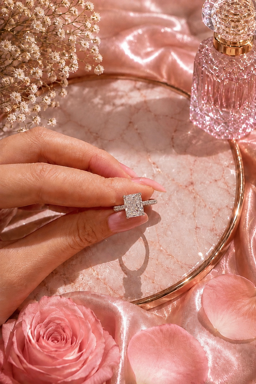 Isabèlle Célestial S925 Silver Crushed Ice Radiant Cut Ring