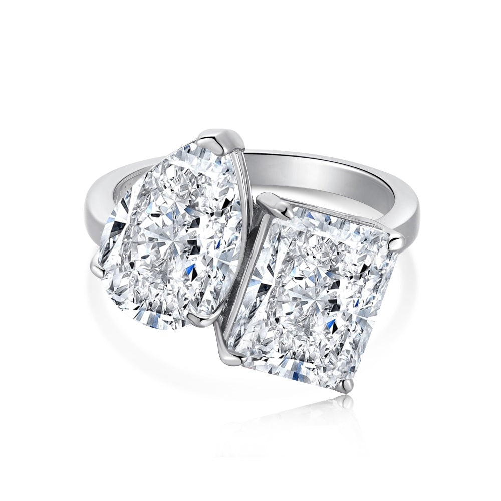 Celestíal Crushed Ice Two Stone Ring