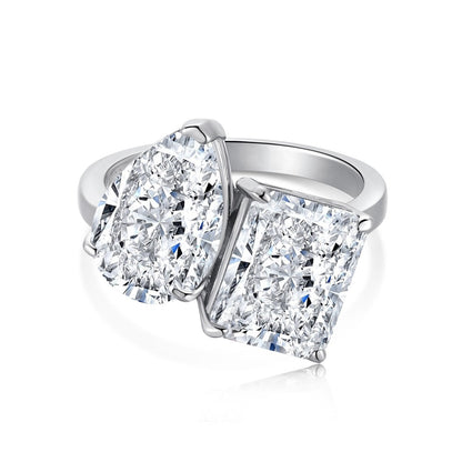 Celestíal Crushed Ice Two Stone Ring