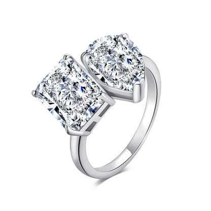 Celestíal Crushed Ice Two Stone Ring