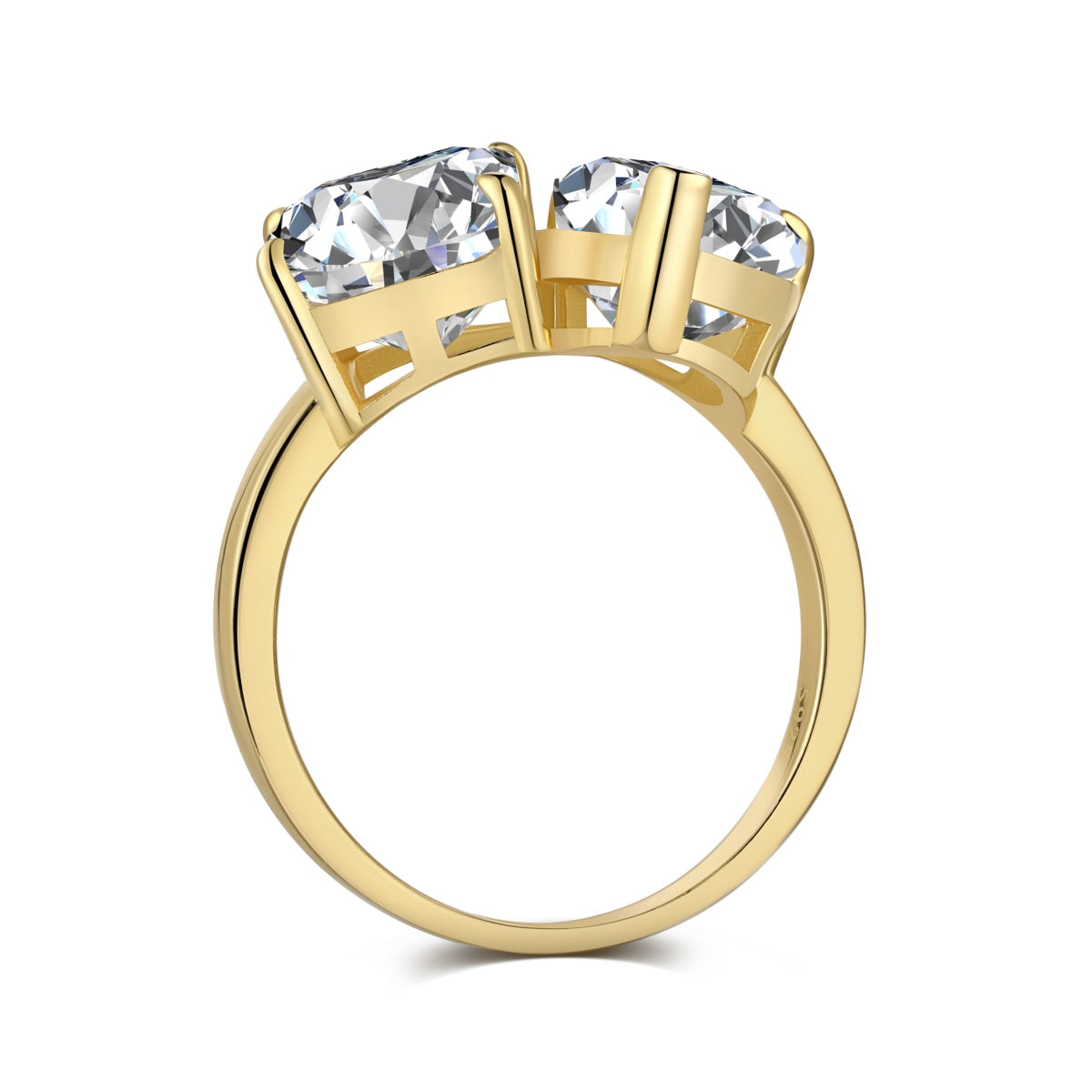 Celestíal Gold Crushed Ice Two Stone Ring